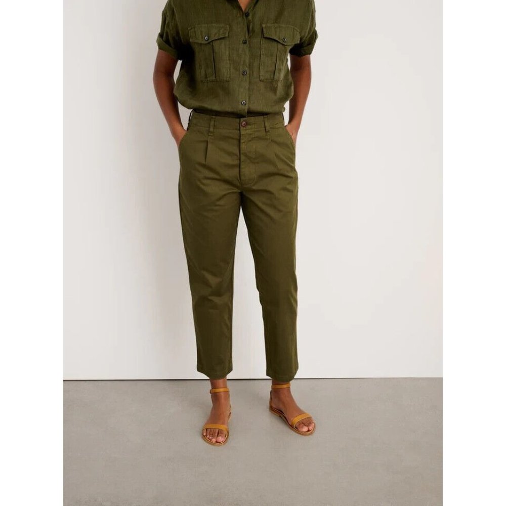 Alex MillBoy Pleated Chino Pants Size 8 Women's Dark Olive